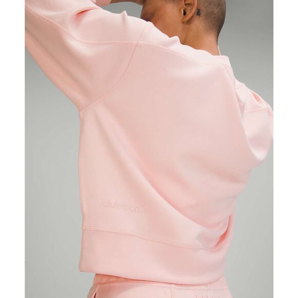 Lululemon Perfectly Oversized Cropped Crew Softstreme Pink Mist Sweatshirt 8 - Picture 4 of 9